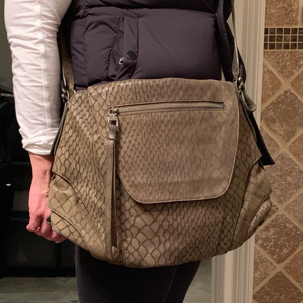 KOOBA green suede cross body hand bag